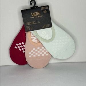 Vans Girls’s No-Show Socks - Red, Pink, Green